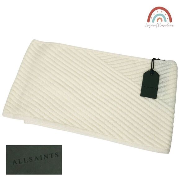 New! AllSaints Traveling Rib Knit Soft Cozy Infinity Scarf - Picture 1 of 6